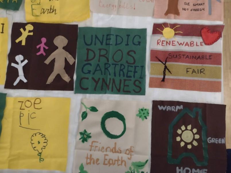 Photo of the community quilt